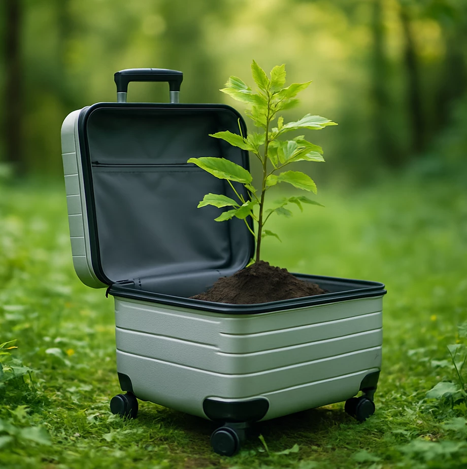 چمدان نانویی قابل بازیافت با بدنه گرافنی در طبیعت